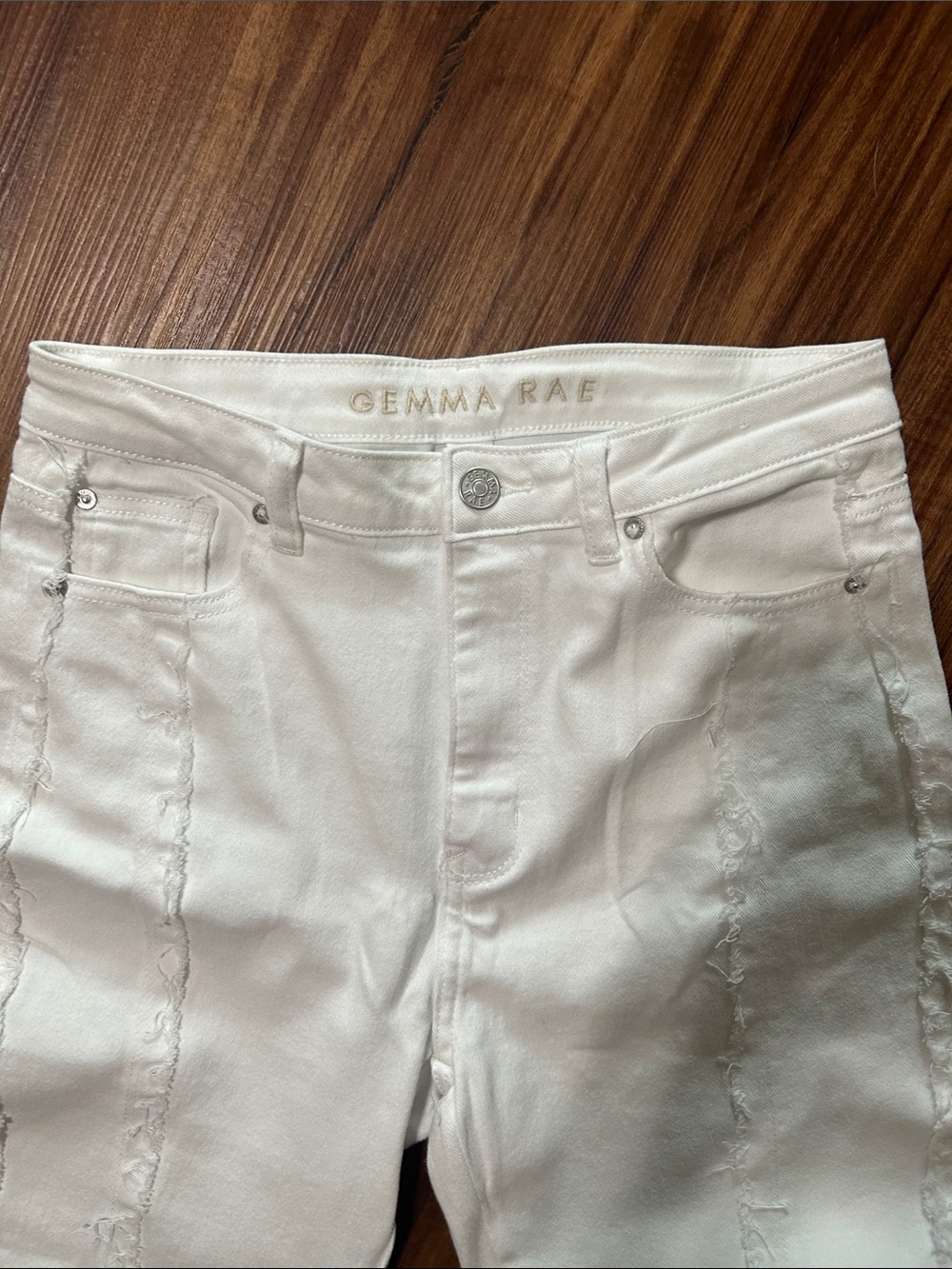 Gemma Rae Women's White Boot Cut Jeans